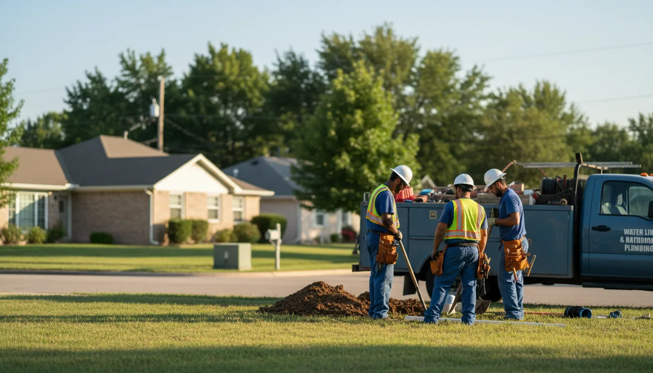 Residential water line and bathroom plumbing service in Abbotsford, WI